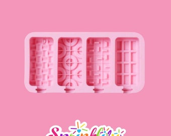 CAKESICLE VARIETY MOLD, 4 Patterns Popsicle Mold, Silicone Ice Cream Mold, Diy Baking Supplies, Unique Molds, Fast Shipping, Sprinklify Mold