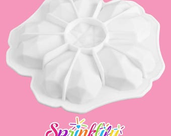 SPRINKLIFY Silicone Baking Mold, Diamond Flower Cake Mold, Breakable Chocolate Mold, Dessert Mold, High Quality Mousse Mold, Fast Shipping