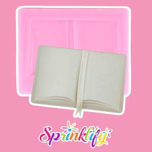 SPRINKLIFY Book Mold, Chocolate Mold, Fondant Mold, Cake Decoration, Resin Mold, Clay Mold, School Theme Mold, Library Mold, Teacher Cupcake