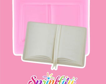 SPRINKLIFY Book Mold, Chocolate Mold, Fondant Mold, Cake Decoration, Resin Mold, Clay Mold, School Theme Mold, Library Mold, Teacher Cupcake