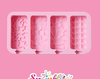 POPSICLE VARIETY MOLD, 4 Patterns Cakesicle Mold, Silicone Ice Cream Mold, Diy Baking Supplies, Unique Molds, Fast Shipping, Sprinklify Mold