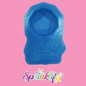SPRINKLIFY Diamond Mold, Round Diamond Silicone Epoxy Resin Mold, Polymer Clay Mold, Jewelry Making Supplies, Miniature Shaped Mold