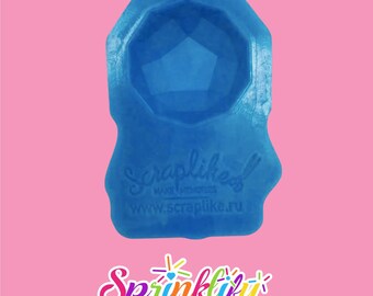 SPRINKLIFY Diamond Mold, Round Diamond Silicone Epoxy Resin Mold, Polymer Clay Mold, Jewelry Making Supplies, Miniature Shaped Mold