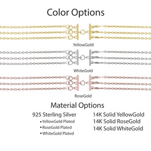 Solid gold necklace layering clasp Clearance