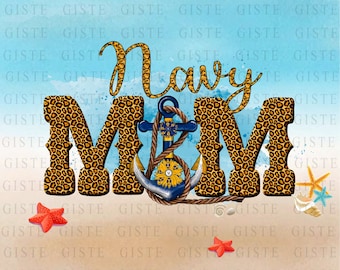 Navy Mom Anchor Leopard Pattern Tumbler, Mom Life Tumbler, Military Mom, Mothers Day, 20oz, 30oz Skinny Tumbler, Thermos Tumbler