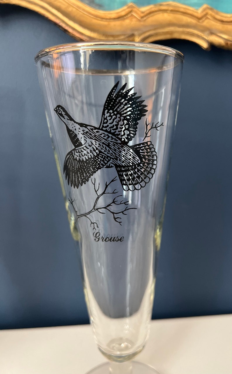 Set of 7 Vintage Federal Glass Wild Bird Drinking Glasses Etsy