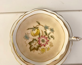 Paragon Double Warrant Floral Teacup and Saucer