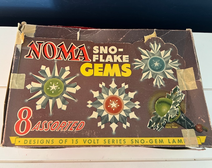 Noma Snowflake Gems Box With Vintage Lights not Working Etsy