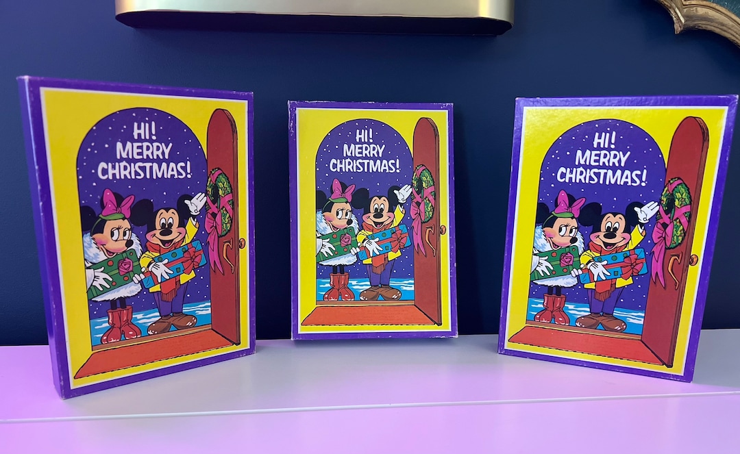Box of 12 Vintage Disney Christmas Cards Etsy