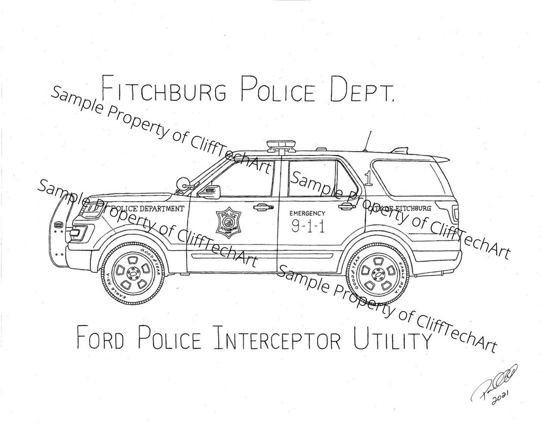 Fitchburg MA Police SUV Etsy