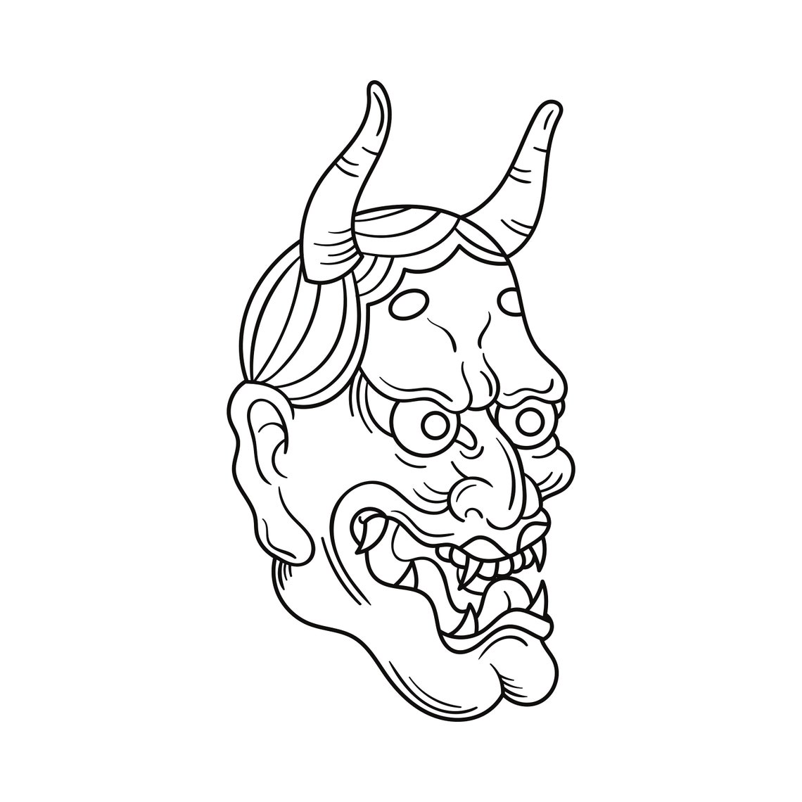 10 Printable Yokai Coloring Pages Etsy