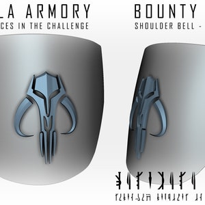 Kalevala Armory Bounty Hunter Shoulder Bell v1 Mythosaur - STL File