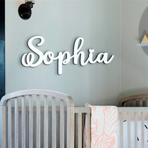 Custom Wooden Name Sign for Nursery - Personalized Baby Shower Gift - Handmade Nursery Wall Decor - Customized Name Sign