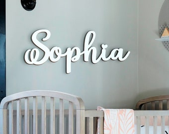 Custom Wooden Name Sign for Nursery - Personalized Baby Shower Gift - Handmade Nursery Wall Decor - Customized Name Sign