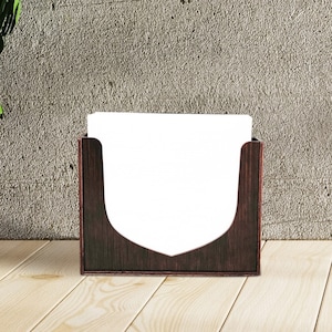 Wooden Napkin Holder: Tabletop Kitchen Decor, Fits 7&quot; Napkins