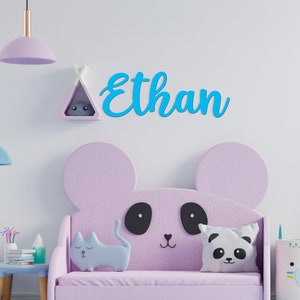 Signo de nombre para guardería. Señal sobre la cama. Nombre Firmar Boda. Signo de nombre para la puerta. Firma madera personalizada. Firma por casa.