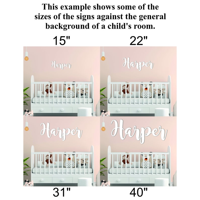 Name Sign for Nursery Personalized Name 12 to 40 Etsy