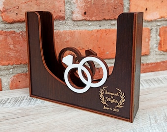 Personalized Wooden Napkin Holder: Wedding Table Decor