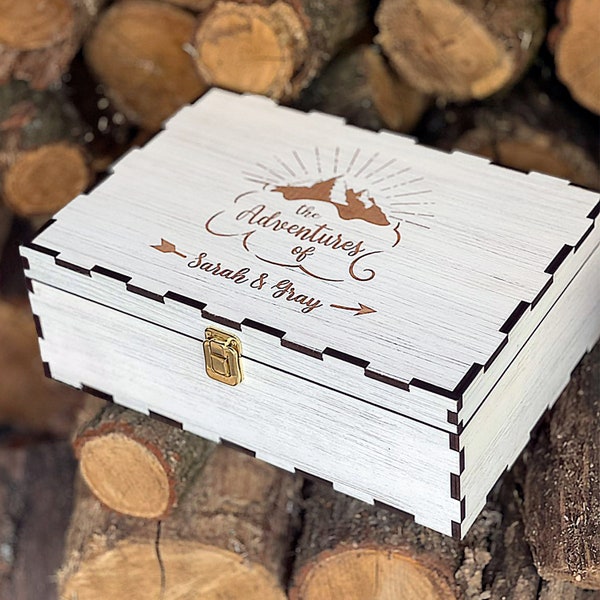Personalized Keepsake Box, Wood Memory Box, Personalized Engraved Gift Box, Couple's Custom Box, Memorial Gift Box, Wooden Storage Boxes