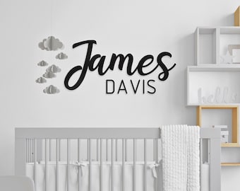 Custom Name Sign / Personalized Nursery Decor / Baby Shower / Wall Decor / Wooden Name Sign / First & Middle Name or Last Name / Wood Letter
