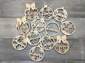 Personalized Christmas Ornaments, Custom Christmas tree Decor, Wood Xmas decor, Laser Cut Names, Christmas Bauble, Gift Tags, Your Logo