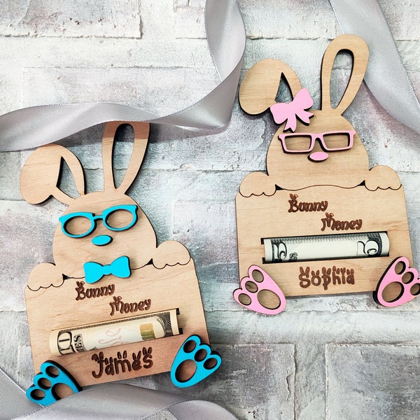 Custom Personalized Easter Bunny Money Holder - Unique Easter Gift Idea