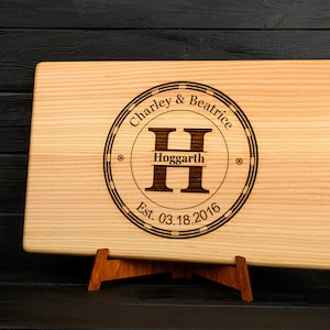 Personalized Cutting Board, Wedding Gift, Unique Christmas Gifts, Bridal Shower Gift, Engraved Engagement Present, Charcuterie Board