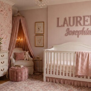 Personalisierte Baby Namen Zeichen aus Holz, benutzerdefinierte Kinderzimmer Wand Dekor über Krippe Bild 20