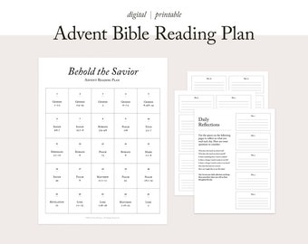 Advent Bible Reading Calendar | Scripture Study | Christmas Bible Study | Advent Calendar