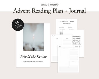 Advent Bible Reading Plan + Journal | Scripture Study | Christmas Bible Study
