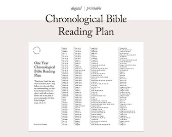 FOR MINISTRY USE | Chronological Bible Reading Plan | One Year Bible Plan | 365 Bible Reading Plan | Scripture Tracker | Christian Planner