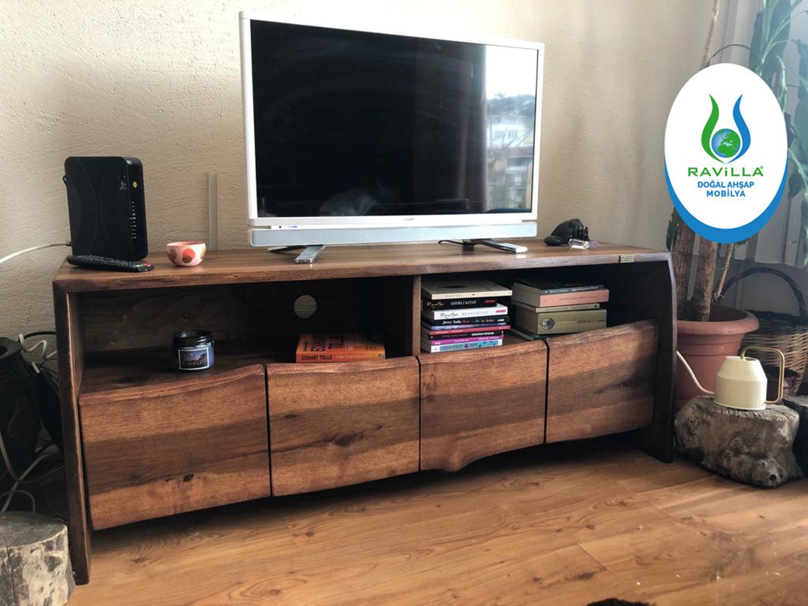 Live Edge TV Stand/walnut TV Stand/tv Etsy