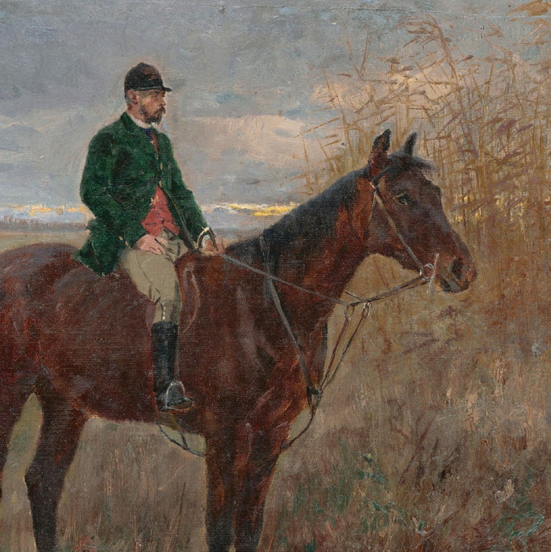 Horse and Rider | Digital Printable Art | Vintage Equestrian European ...