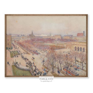 Grand Boulevard Vienna | Digital Printable Art  | Vintage European Cityscape Painting