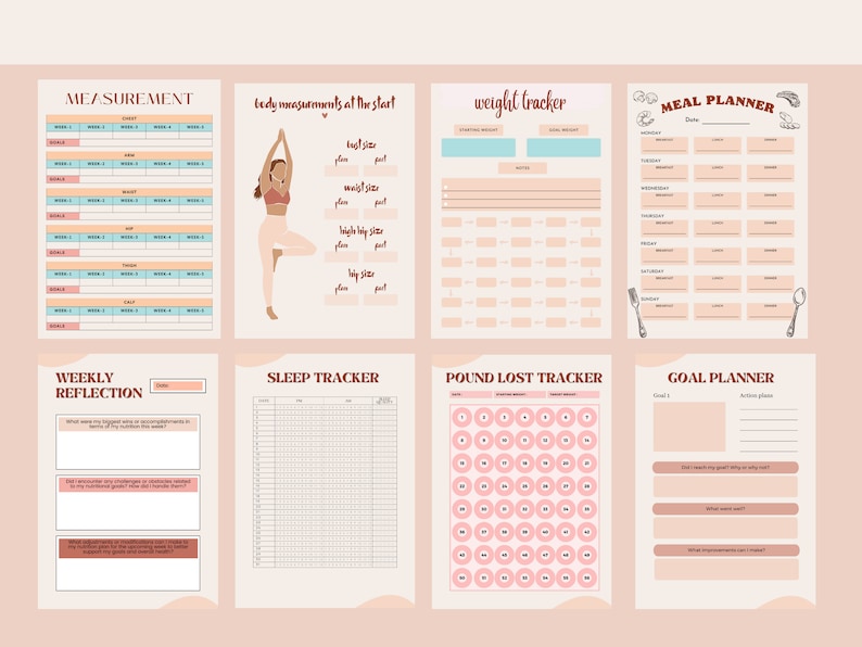 Weight Loss Journal Printable Etsy