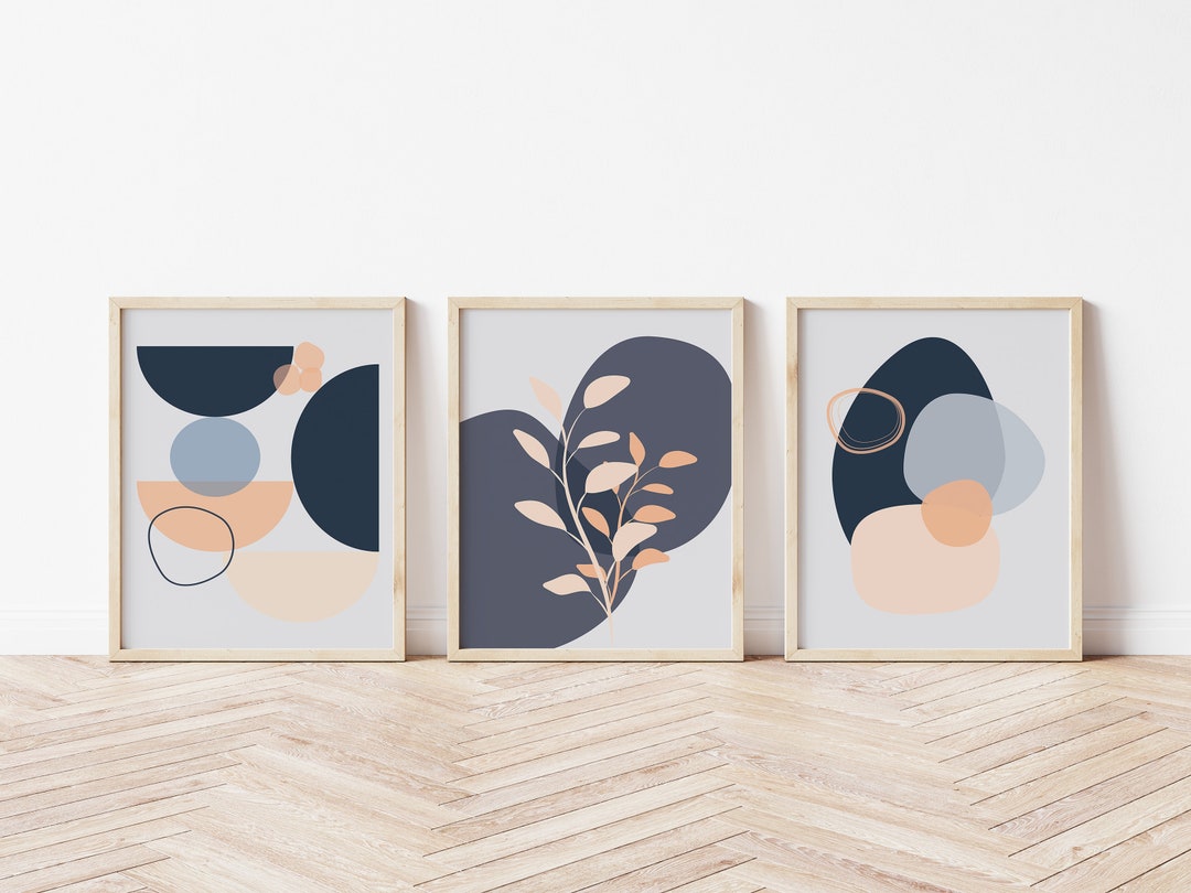 3 Piece Wall Art, Set of 3 Prints, Abstract Art Prints Set of Three ...