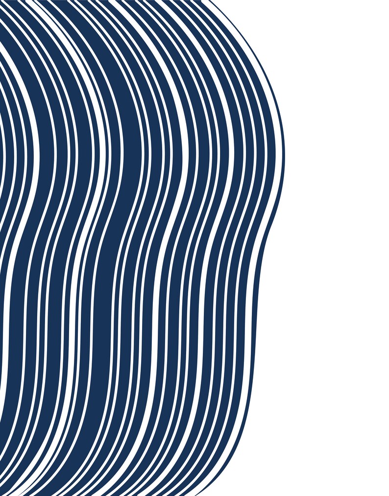 A-line-Navy blue Light Blue and white motif