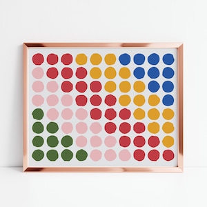 Bright Colorful Polka Dot Spots in green, pink, red, yellow and blue.