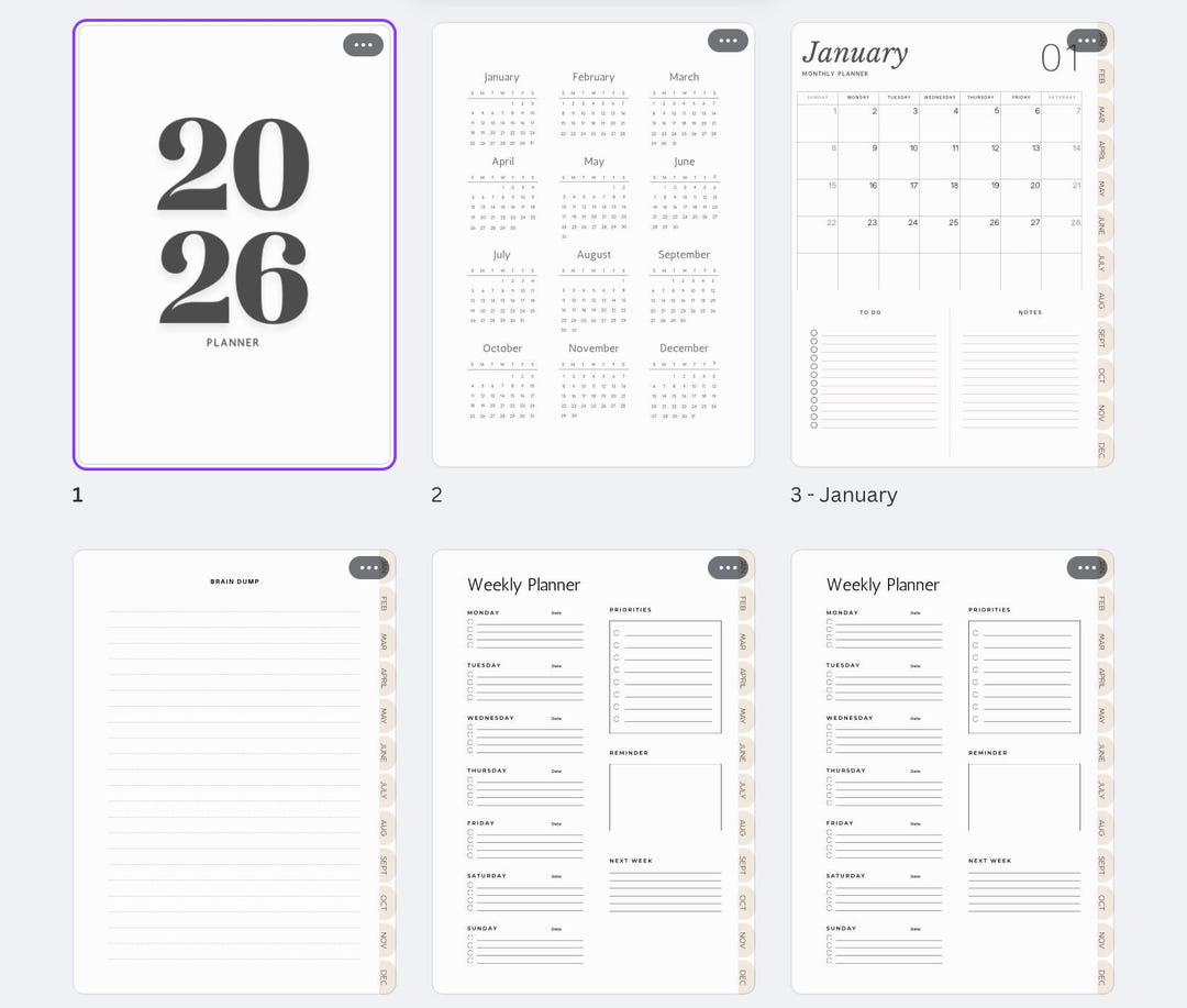2026 Minimalist Digital Planner – Monthly & Weekly Organizer (goodnotes ...