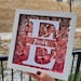 Monogram Initial Floral Shadow Box | Personalized Name Rose Box ...