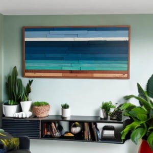 Beach Wood Art Beach Wall Art Modern Wood Wall Art Beach House Decor Beach Wood Wall Art Coastal Decor Ocean Art Nautical Decoration