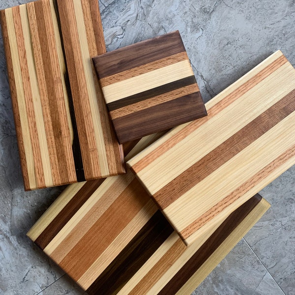 Cutting Board | cutting board wt Feet | Handmade Exotic hardwood | Serving Board, Handmade Edge grain, cuttings boards, housewarming gifts