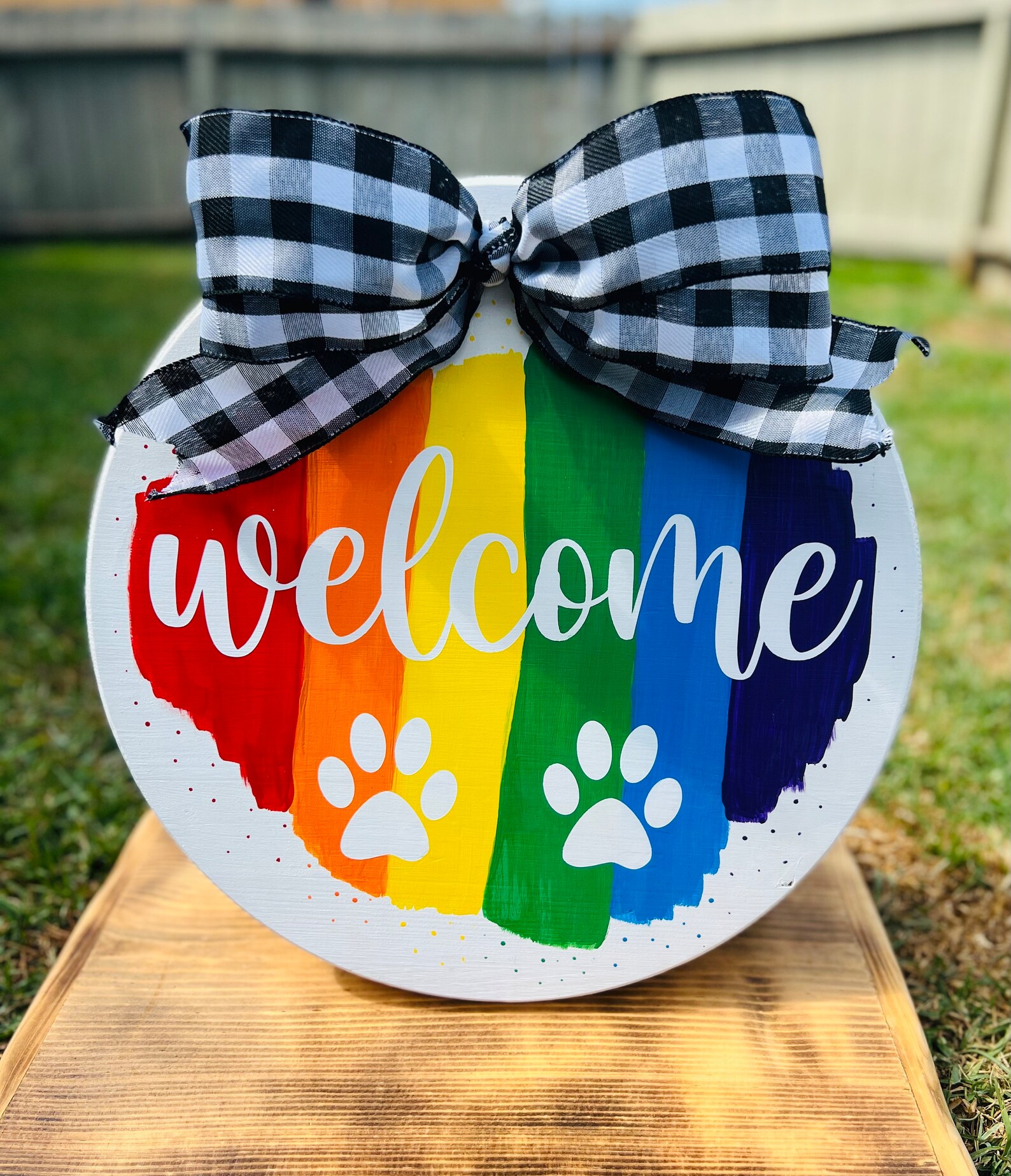 Pride Sign Front Door Hanger Pride Sign Home Etsy