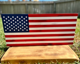 US Flag| Wooden American Flag | Porch Decor | American Flag Sign | Fourth of July Flag | Wooden United States Flag | Independence Day Flag