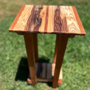 10x9 Accent Table End Table Sofa Side Table Resin Rustic Wood Table Decor