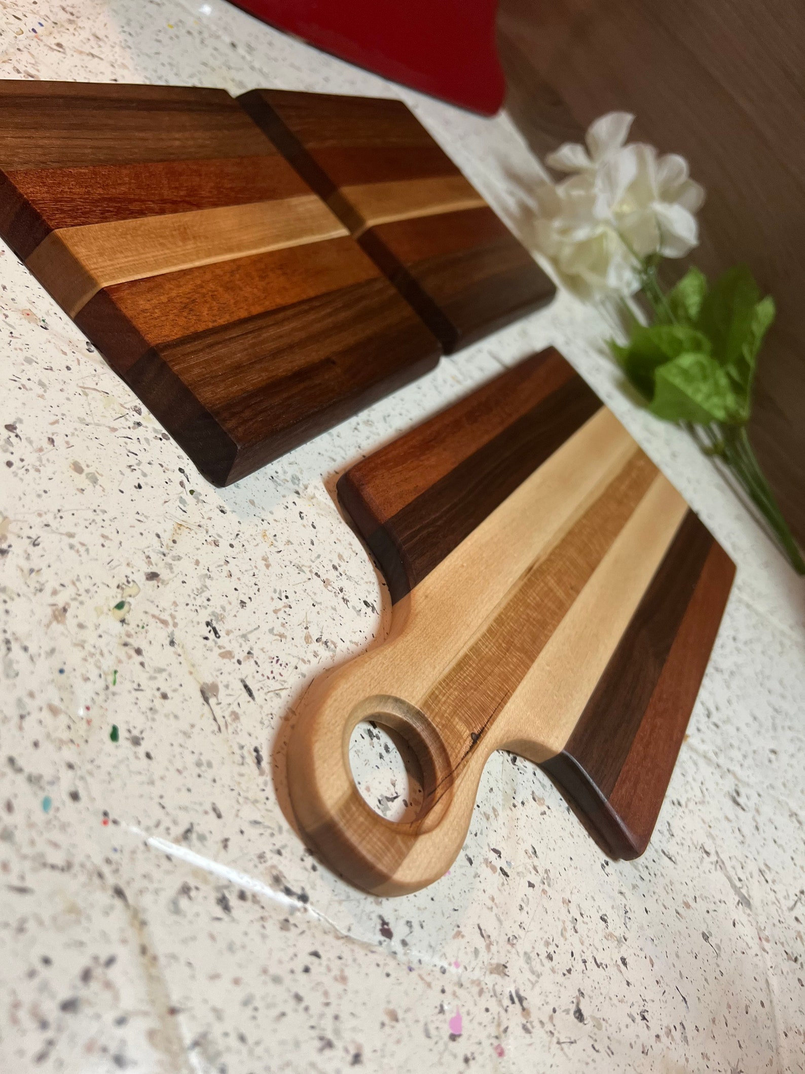 Wood Cutting Board Set Small Set of 3 Walnut Cherry and Etsy