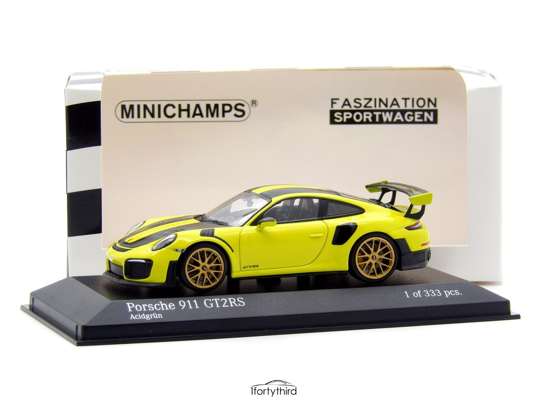 1:43 Porsche 911 GT2 RS Acid Green/gold Wheels 2018 Typ 991.2 Etsy Denmark