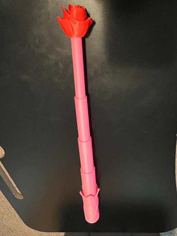 3D Printed Collapsible Rose Wand - Custom Color Fidget Toy - Etsy