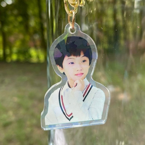 nct park jisung baby photo keychain holographic