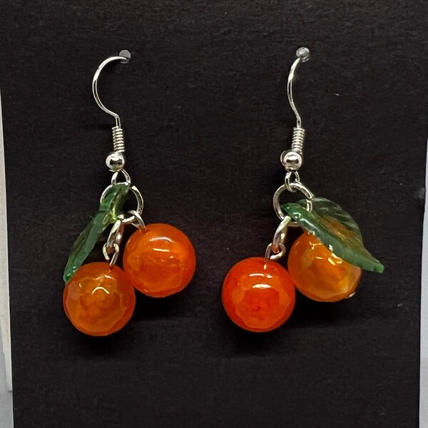 Orange Fruit Earrings